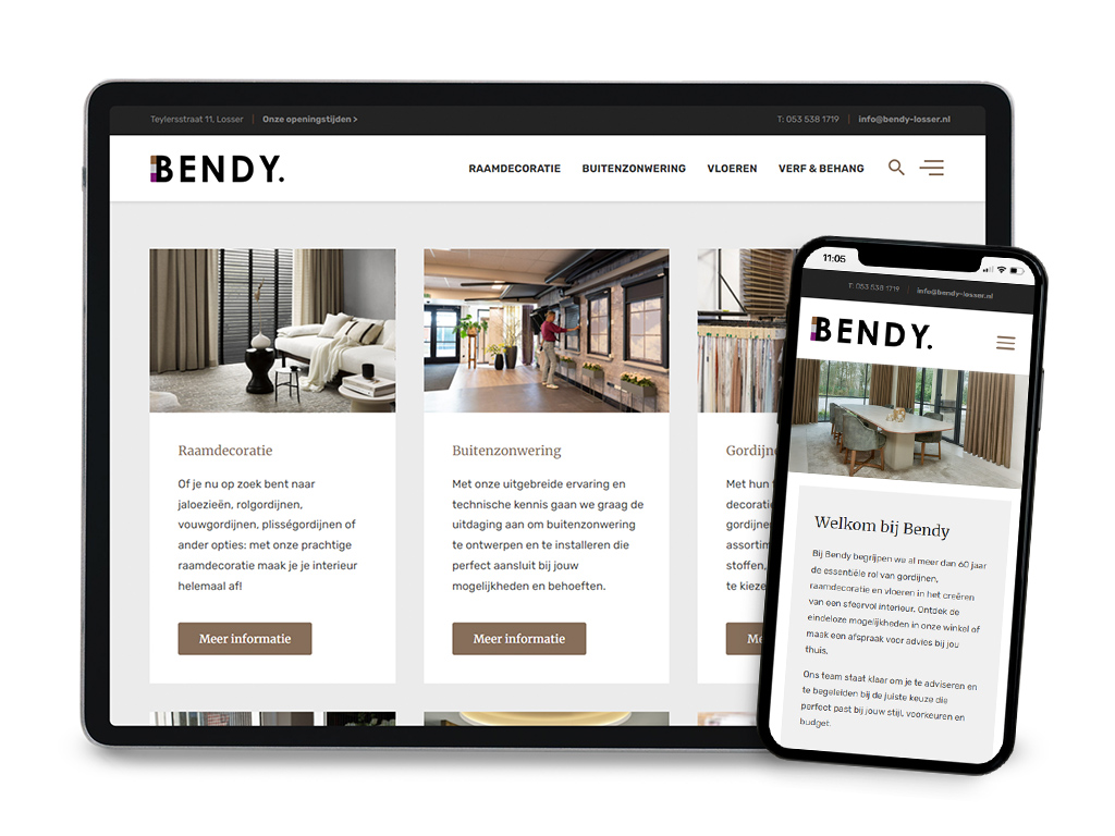 Bendy Losser - nieuwe website